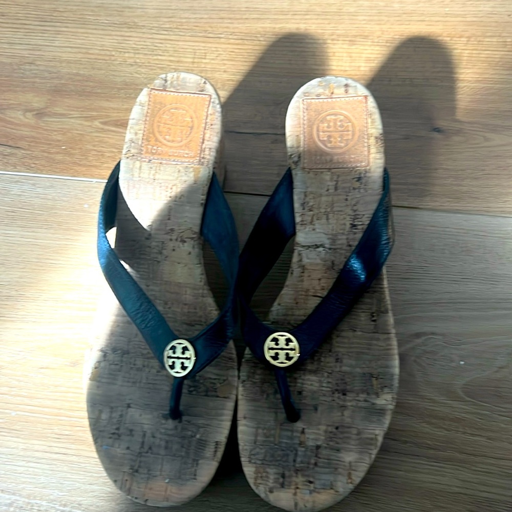 Tory Burch Wedge Sandals - Heel height approx 3 inches